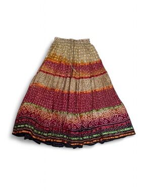 Bohemian Silk Maxi Skirt in Multicolor ANÜ by Natural